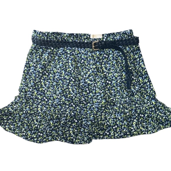 Michael Kors 3 Pc Set Micro Floral Blouse Skirt & Belt Beautiful Set NWT Sz L/XL - Picture 9 of 15